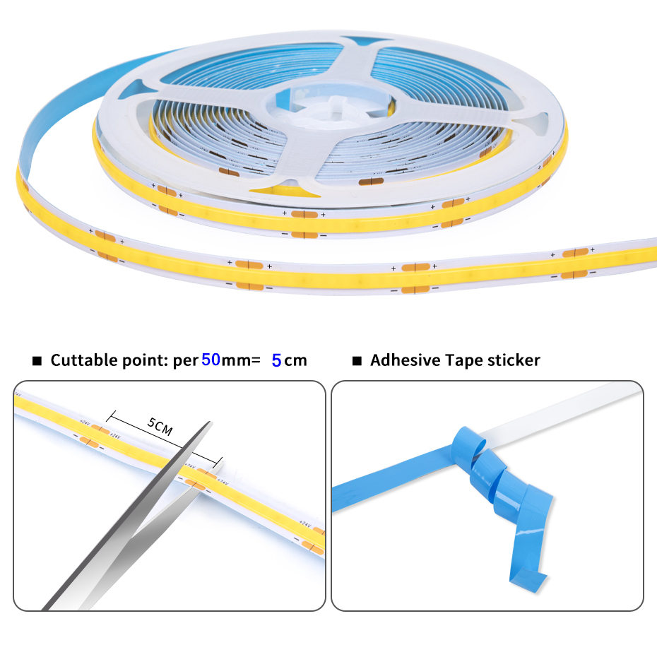 24V COB LED Strip EU/US/AU/UK  - Drawer Dresser White บทวิจารณ์และราคา